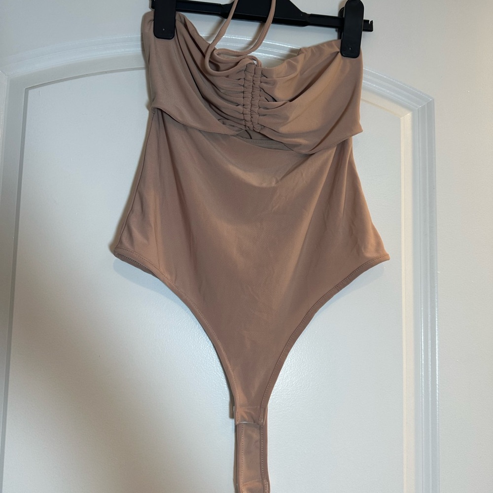 Beige body suit